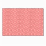 A Red And White Background With A Pattern Postcard 4 x 6  (Pkg of 10)