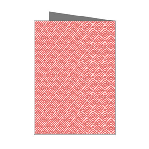 A Red And White Background With A Pattern Mini Greeting Card from ArtsNow.com Right