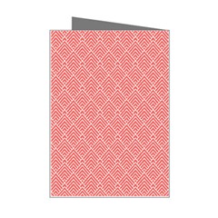 A Red And White Background With A Pattern Mini Greeting Card from ArtsNow.com Right