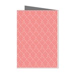 A Red And White Background With A Pattern Mini Greeting Cards (Pkg of 8)