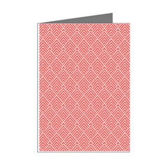 A Red And White Background With A Pattern Mini Greeting Cards (Pkg of 8) from ArtsNow.com Right