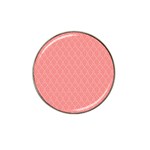 A Red And White Background With A Pattern Hat Clip Ball Marker