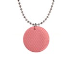 A Red And White Background With A Pattern 1  Button Necklace