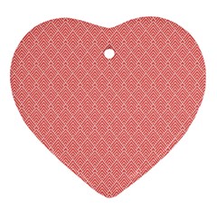 A Red And White Background With A Pattern Heart Ornament (Two Sides) from ArtsNow.com Back