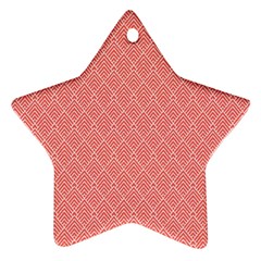 A Red And White Background With A Pattern Star Ornament (Two Sides) from ArtsNow.com Back