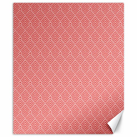 A Red And White Background With A Pattern Canvas 8  x 10  from ArtsNow.com 8.15 x9.66  Canvas - 1