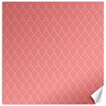 A Red And White Background With A Pattern Canvas 12  x 12 