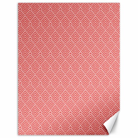 A Red And White Background With A Pattern Canvas 12  x 16  from ArtsNow.com 11.86 x15.41  Canvas - 1