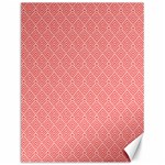 A Red And White Background With A Pattern Canvas 12  x 16 