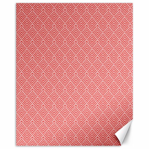 A Red And White Background With A Pattern Canvas 16  x 20  from ArtsNow.com 15.75 x19.29  Canvas - 1