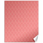 A Red And White Background With A Pattern Canvas 16  x 20 