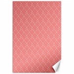 A Red And White Background With A Pattern Canvas 20  x 30 