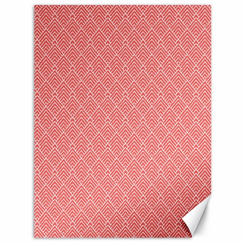 A Red And White Background With A Pattern Canvas 36  x 48  from ArtsNow.com 35.26 x46.15  Canvas - 1