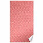 A Red And White Background With A Pattern Canvas 40  x 72 