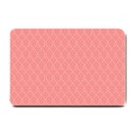 A Red And White Background With A Pattern Small Doormat