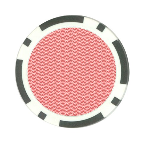 A Red And White Background With A Pattern Poker Chip Card Guard from ArtsNow.com Back