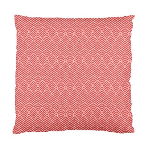 A Red And White Background With A Pattern Standard Cushion Case (One Side) from ArtsNow.com Front