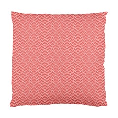 A Red And White Background With A Pattern Standard Cushion Case (Two Sides) from ArtsNow.com Front