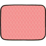 A Red And White Background With A Pattern Fleece Blanket (Mini)