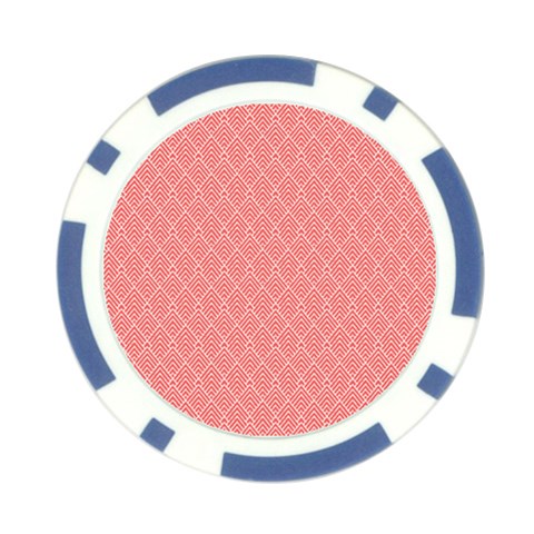 A Red And White Background With A Pattern Poker Chip Card Guard (10 pack) from ArtsNow.com Front