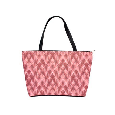 A Red And White Background With A Pattern Classic Shoulder Handbag from ArtsNow.com Front