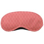 A Red And White Background With A Pattern Sleep Mask