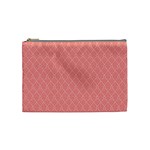 A Red And White Background With A Pattern Cosmetic Bag (Medium)