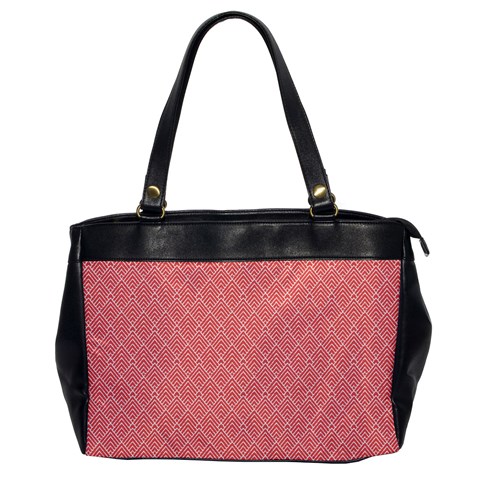 A Red And White Background With A Pattern Oversize Office Handbag from ArtsNow.com Front