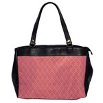 A Red And White Background With A Pattern Oversize Office Handbag