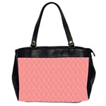 A Red And White Background With A Pattern Oversize Office Handbag (2 Sides)