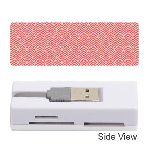 A Red And White Background With A Pattern Memory Card Reader (Stick) from ArtsNow.com Front