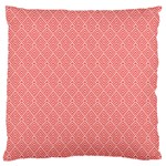 A Red And White Background With A Pattern Large Cushion Case (One Side)