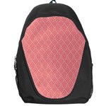 A Red And White Background With A Pattern Backpack Bag