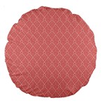 A Red And White Background With A Pattern Large 18  Premium Round Cushions