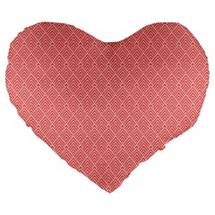 A Red And White Background With A Pattern Large 19  Premium Heart Shape Cushions from ArtsNow.com Front