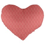 A Red And White Background With A Pattern Large 19  Premium Heart Shape Cushions