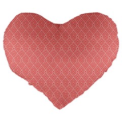 A Red And White Background With A Pattern Large 19  Premium Heart Shape Cushions from ArtsNow.com Back