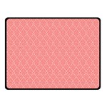 A Red And White Background With A Pattern Two Sides Fleece Blanket (Small)