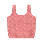 A Red And White Background With A Pattern Full Print Recycle Bag (M)