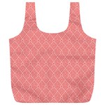 A Red And White Background With A Pattern Full Print Recycle Bag (XL)