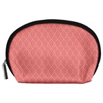 A Red And White Background With A Pattern Accessory Pouch (Large)