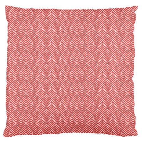 A Red And White Background With A Pattern Standard Premium Plush Fleece Cushion Case (One Side) from ArtsNow.com Front