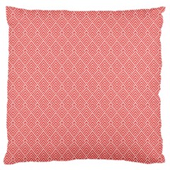 A Red And White Background With A Pattern Large Premium Plush Fleece Cushion Case (Two Sides) from ArtsNow.com Front