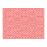 A Red And White Background With A Pattern Two Sides Premium Plush Fleece Blanket (Mini)