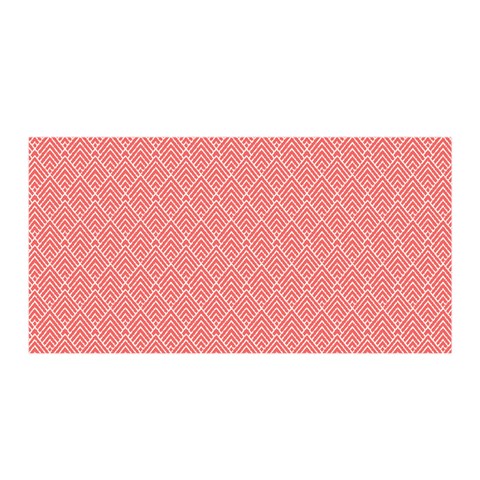 A Red And White Background With A Pattern Satin Wrap 35  x 70  from ArtsNow.com Front