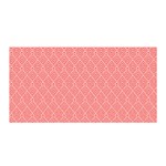 A Red And White Background With A Pattern Satin Wrap 35  x 70 