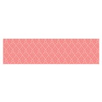 A Red And White Background With A Pattern Oblong Satin Scarf (16  x 60 )