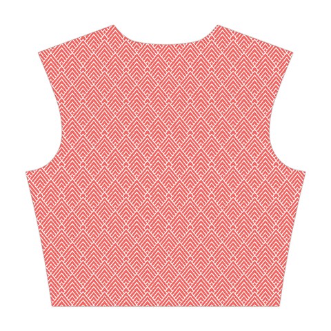 A Red And White Background With A Pattern Cotton Crop Top from ArtsNow.com Back