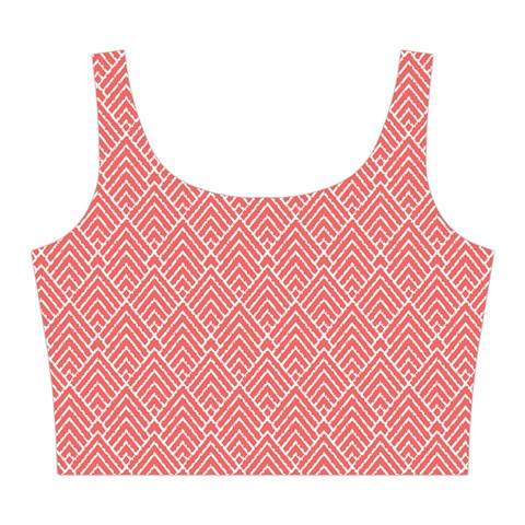 A Red And White Background With A Pattern Midi Sleeveless Dress from ArtsNow.com Top Front