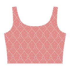 A Red And White Background With A Pattern Midi Sleeveless Dress from ArtsNow.com Top Front